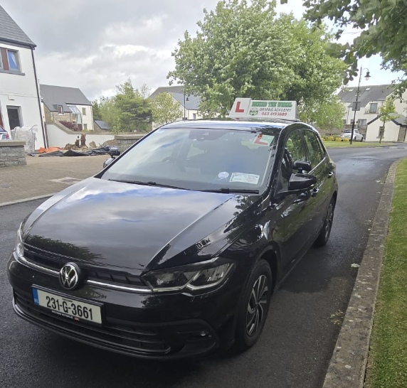 BTW Driving School manual learner car parked on a Galway street