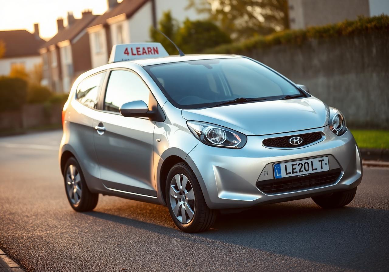 BTW Driving School manual learner car parked on a Galway street